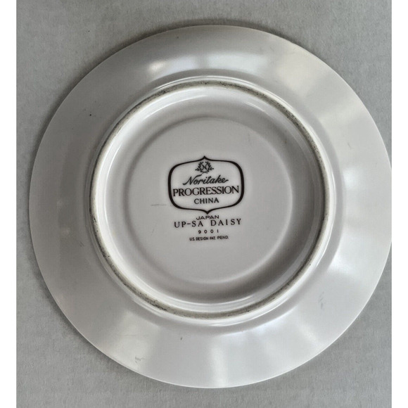 MCM Noritake Progression UP-SA DAISY Saucers Teal Daisy Set of 5 - Picture 5 of 5